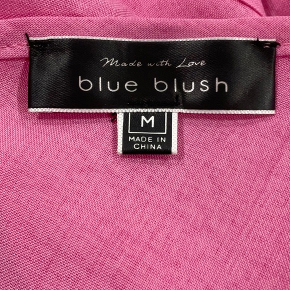 blue blush stripes and ruffles romper with packets size M - Picture 6 of 12